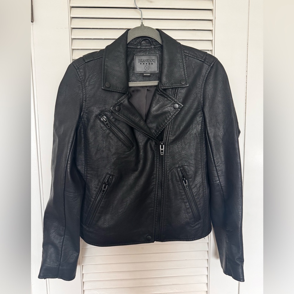 Blank NYC vegan leather jacket S